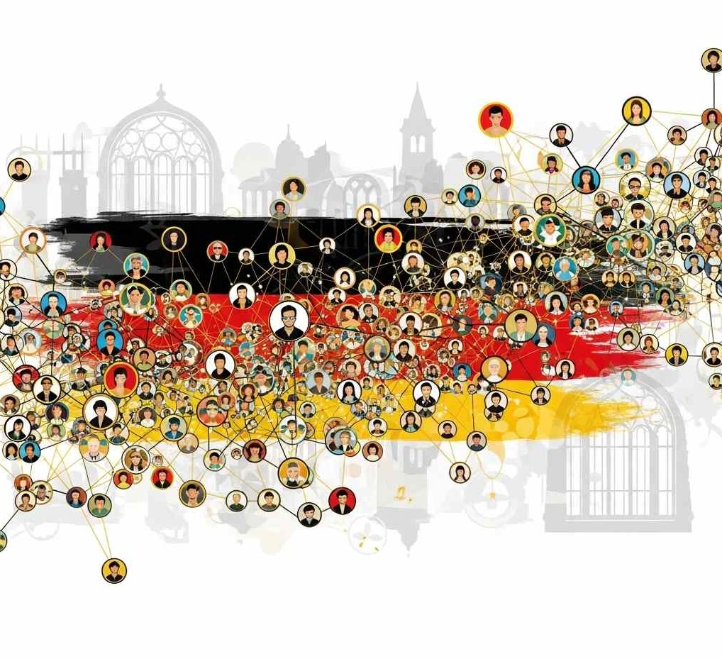 Graphic illustration of German culture