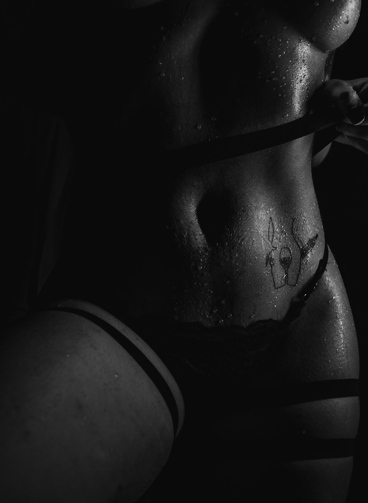 naked womans body in ligerie