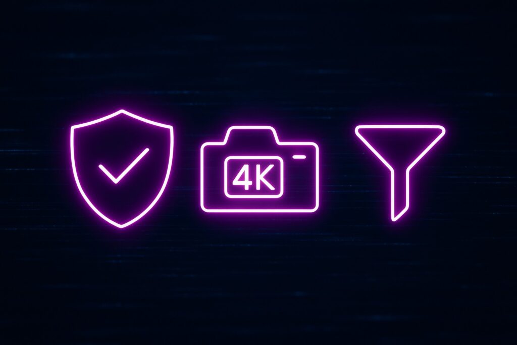 random chat sites key features icons