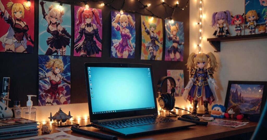 cosplay fan setup