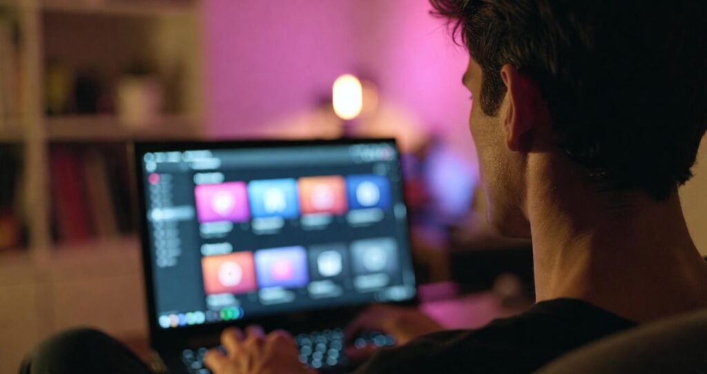 man in laptop