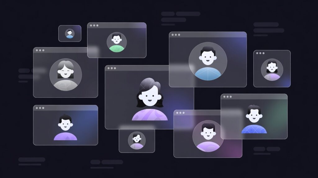 abstract video chat visuals