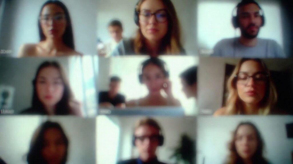 collage of video chats