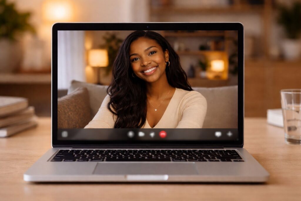 Kenya woman on laptop